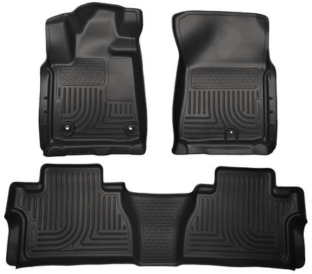 2014-2017 TOYOTA TUNDRA FRONT & 2ND SEAT FLOOR LINERS (FOOTWELL COVERAGE) - BLACK - LMDPERFORMANCE, 