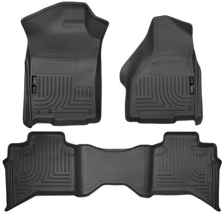 2009-2017 DODGE RAM QUAD CAB FRONT & 2ND SEAT FLOOR LINERS- BLACK - LMDPERFORMANCE, 